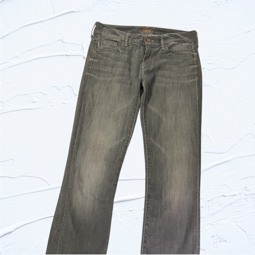 MOTHER The Looker Ghostcats II Skinny Low Rise Grey Wash Jeans Size 27 - Picture 3 of 9